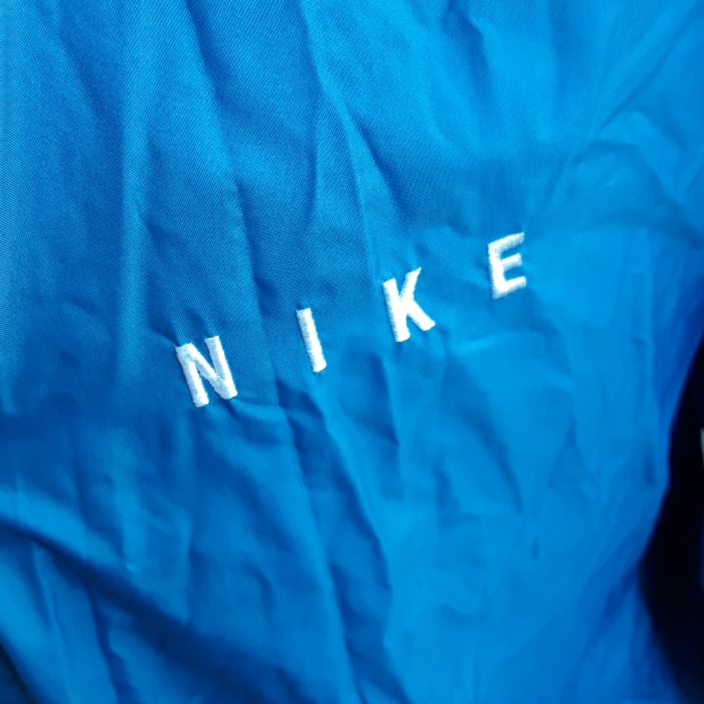 NIKE Blue Sz Large Mens Full Zip Windbreaker Jacket VINTAGE - Picture 3 of 8